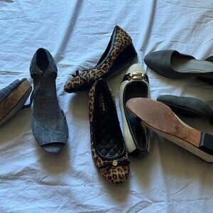 Lot of wedges and flats size 8